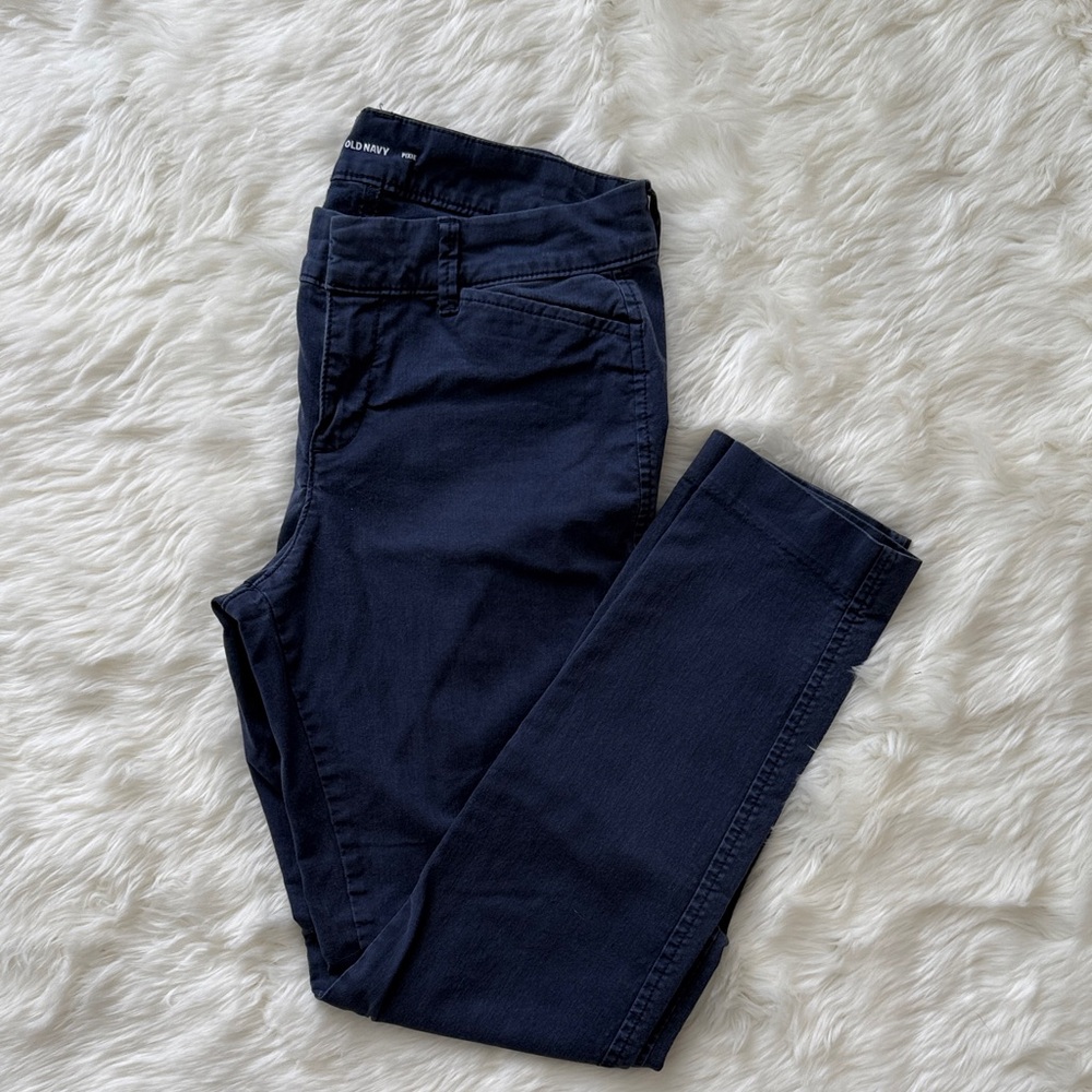 Old Navy Navy Pixie Chino Mid-Rise Pants Size 0